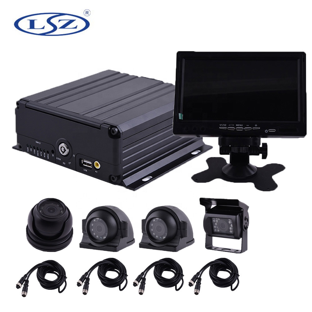 Prime-Promoting 1080P AHD DVR Automobile Digicam System with 4 Channels, 2TB HDD, and 512GB SD Card Storage - MDVR with 4G, GPS, and WiFi Safety Options